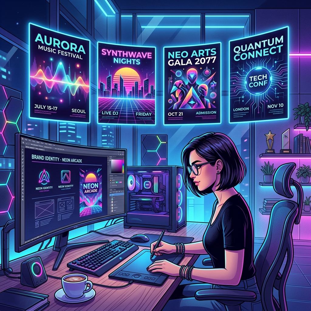 AI Poster Design Advantages and Disadvantages - AI vs Professional Graphic Designer